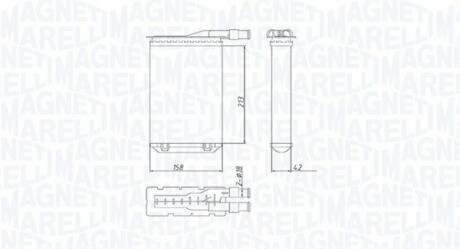 RENAULT радіатор опалення Espace I,Expess,Rapid,Super 5 MAGNETI MARELLI 350218489000 (фото 1)