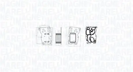 BMW Оливний радіатор (без корпуса) 1 F20, 3 E90, 3 F30, 4,5 F10, X1/3/5 F25 MAGNETI MARELLI 350300000300