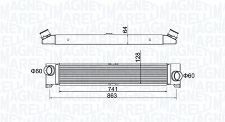 CITROEN інтеркулер системи подачі повітря Jumper,Fiat Ducato,Peugeot Boxer 06- MAGNETI MARELLI 351319204230 (фото 1)