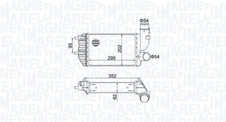 CITROEN інтеркулер Jumper,Fiat Ducato,Peugeot 1.9TDI/2.8HDI 94- MAGNETI MARELLI 351319205000