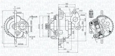 CITROEN Помпа мастила Jumper 2.2 HDI 06- MAGNETI MARELLI 351516000011