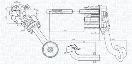 VW помпа мастила Golf III,Vento,Passat 88- MAGNETI MARELLI 351516000023