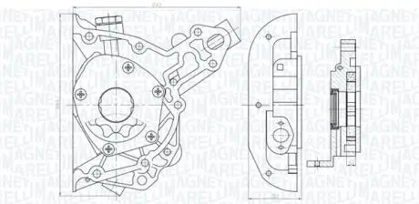 OPEL помпа мастила Corsa B,Kadett E,Vectra A/B MAGNETI MARELLI 351516000025