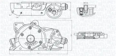 OPEL помпа мастила Astra F,Kadett E,Omega A B,Vectra A MAGNETI MARELLI 351516000045