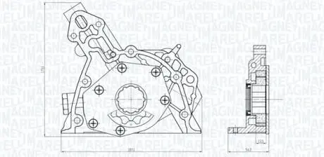 OPEL Оливний насос ASTRA G 1.8 00-, ASTRA H 1.8 04-, VECTRA B 1.8 95-, VECTRA C 1.8 02-, AUDI, BMW MAGNETI MARELLI 351516000143
