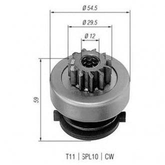 Бендикс (z=11) citroen 1,8-2,1d peugeot jumper 1,9d MAGNETI MARELLI 940113020257 (фото 1)