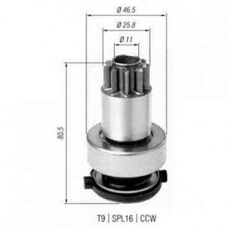 Бендикс (z=9) vw 1,4-2,0i audi a3 seat 1,4-1,8i skoda 1,4-2,0i [] MAGNETI MARELLI 940113020385 (фото 1)