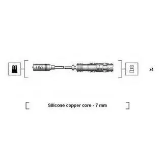 MSK760 К-т проводов зажигания MAGNETI MARELLI 941175190760