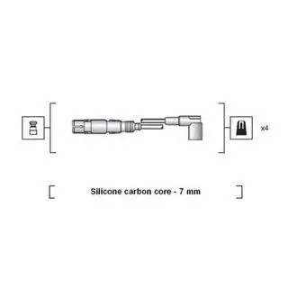 Msk1163 к-т проводов зажигания MAGNETI MARELLI 941318111163