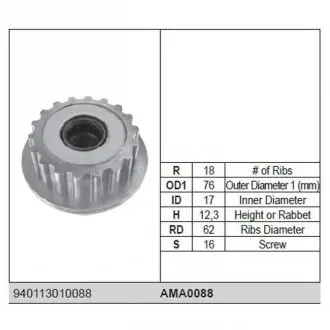 Муфта генератора MAGNETI MARELLI AMA0088