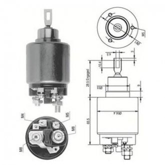 Втягивающее реле стартера (электромагнит) AUDI 71-90 VW 73-88 DB W114/116/123 FIAT [940113050124] MAGNETI MARELLI AME0124