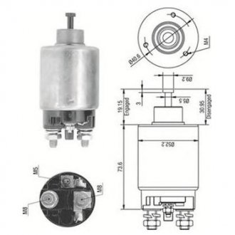 Втягивающее реле delco [940113050316] MAGNETI MARELLI AME0316