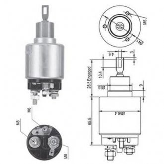 Втягивающее реле стартера ford 1,4/1,8/2,9 92-96 [940113050344] MAGNETI MARELLI AME0344