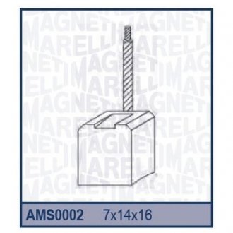 Ремкомплект (щетки) стартера (7x14x16)opel kadett b [940113190002] MAGNETI MARELLI AMS0002 (фото 1)