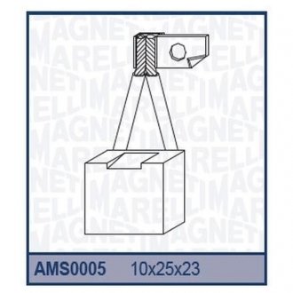 Ремкомплект (щетки) стартера 50NC AS600 MACK 2004320220 [940113190005] MAGNETI MARELLI AMS0005