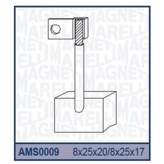 Ремкомплект (щетки) стартера (8x25x17)daf truck fiat d ford iveco leyland man mercedes opel d scania d volvo [940113190009] MAGNETI MARELLI AMS0009