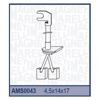 Ремкомплект (щетки) стартера NISSAN HITACHI [940113190043] MAGNETI MARELLI AMS0043 (фото 1)