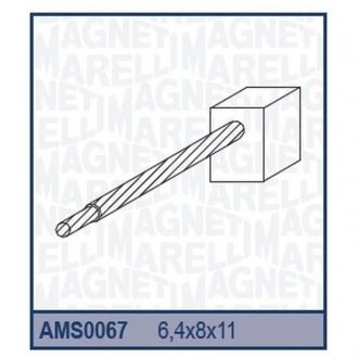 Ремкомплект (щетки) стартера - [940113190067] MAGNETI MARELLI AMS0067