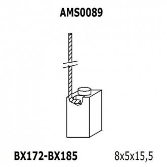 Щетки генератора (12v 8x5x15,5)audi, bmw, mercedes, j.deere, ford,я magirus,я volvo trucks [940113190089] MAGNETI MARELLI AMS0089