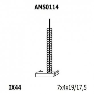 Щетки генератора (12v7x4x19/17,5) MAGNETI MARELLI AMS0114 (фото 1)