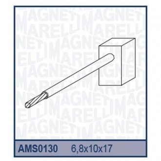 Ремкомплект (щітки) стартера MITSUBISHI 85 [940113190130] JASX8283 MAGNETI MARELLI AMS0130 (фото 1)