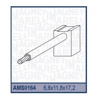 Ремкомплект (щетки) стартера MAZDA, MITSUBISHI, NISSAN, PERKINS, MITSUBISHI L100-L300 [940113190164] MAGNETI MARELLI AMS0164