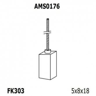 Щетки генератора (5x8x18) honda, toyota, mazda, mitsubishi, subaru [940113190176] MAGNETI MARELLI AMS0176