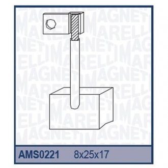 Ремкомплект (щітки) стартера MERCEDES 302 [940113410221] MAGNETI MARELLI AMS0221