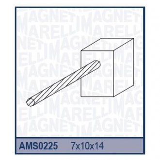 Ремкомплект (щетки) стартера peugeot 405-309-205, audi 100- 200, citroen bx, renault, volkswagen [940113450225] MAGNETI MARELLI AMS0225