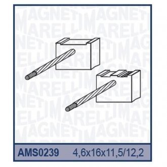 Ремкомплект (щітки) стартера BOSCH TYPE STARTER [940113590239] MAGNETI MARELLI AMS0239