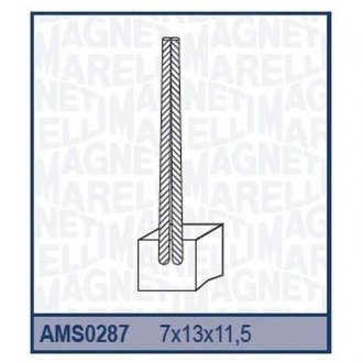 Ремкомплект (щетки) стартера VW CADDY CIESEL, TRANSPORTER T.S. [940114070287] MAGNETI MARELLI AMS0287 (фото 1)