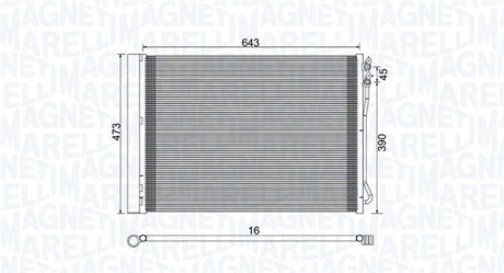 Конденсер кондиціонера MAGNETI MARELLI BC781