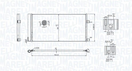 Конденсер кондиціонера MAGNETI MARELLI BC847 (фото 1)