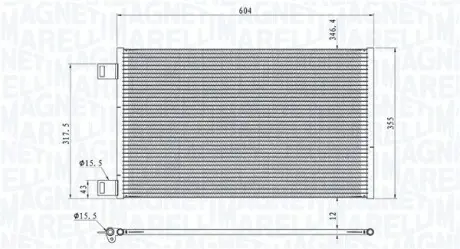 Конденсер кондиціонера MAGNETI MARELLI BC860