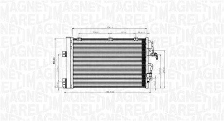 Конденсер кондиціонера MAGNETI MARELLI BC900 (фото 1)