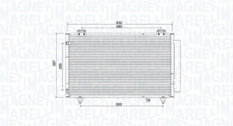 Конденсер кондиціонера MAGNETI MARELLI BC925