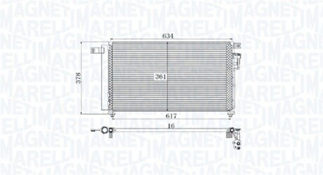 Конденсер кондиціонера MAGNETI MARELLI BC961 (фото 1)