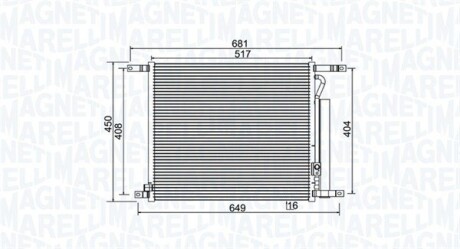 Конденсер кондиціонера MAGNETI MARELLI BC966