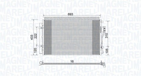 Конденсер кондиціонера MAGNETI MARELLI BC978