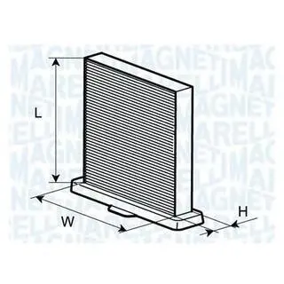NISSAN фільтр повітр. салону Micra, Note RENAULT Clio, Modus, Twingo MAGNETI MARELLI BCF209