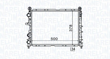 Радіатор охолоджування MAGNETI MARELLI BM1546 (фото 1)