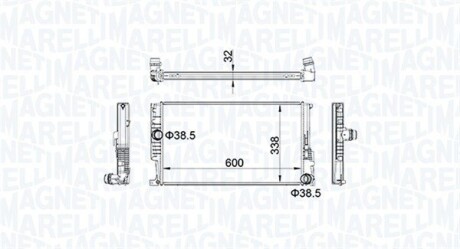 Радиатор охлаждения двигателя MAGNETI MARELLI BM1596 (фото 1)