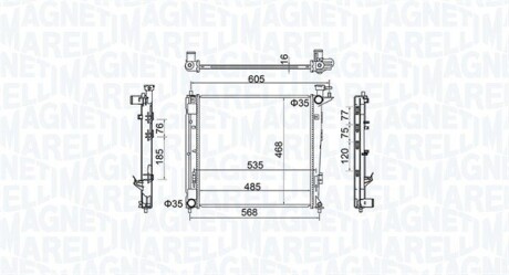 Радіатор охолоджування MAGNETI MARELLI BM1605 (фото 1)