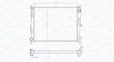 Радиатор охлаждения двигателя MAGNETI MARELLI BM1653 (фото 1)