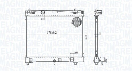 Радіатор охолоджування MAGNETI MARELLI BM1676