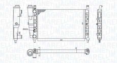 FIAT радіатор охолодження Fiorino 1.4/1.6 94- MAGNETI MARELLI BM1724