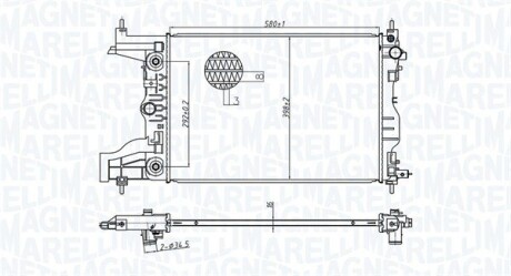 Радиатор охлаждения двигателя MAGNETI MARELLI BM1797