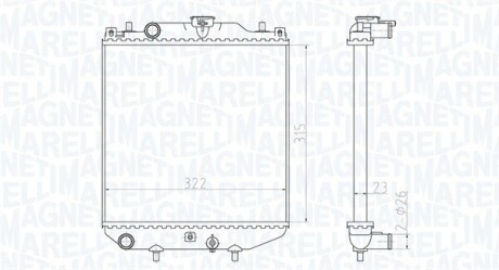 Радіатор охолоджування MAGNETI MARELLI BM1803 (фото 1)