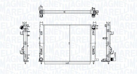 Радиатор охлаждения двигателя MAGNETI MARELLI BM1821