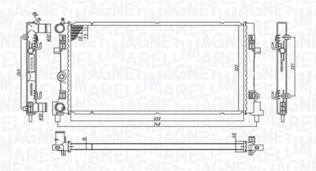 Радіатор охолодження VW,Seat,Skoda MAGNETI MARELLI BM1823